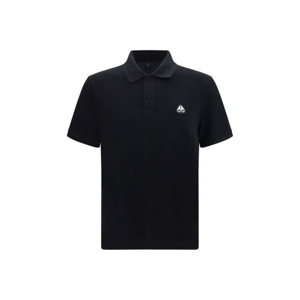 Moose Knuckles Black Cotton Polo Men's Shirt